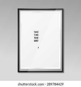 Take Time To Be Quiet. Zen Poster.