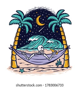 Take time to chill vector illustration