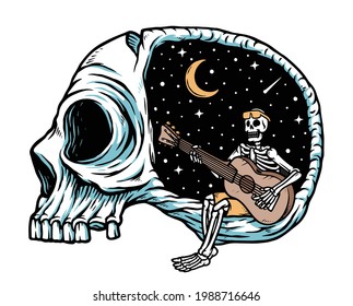 Take time to play guitar illustration