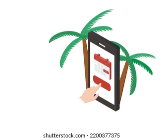 take vacation leave or annual leave request online from mobile for travelling