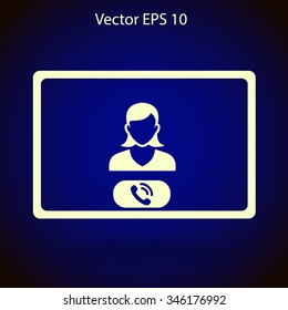 take a video call vector illustration