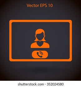 take a video call vector illustration