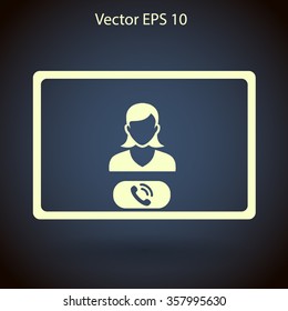 take a video call vector illustration