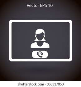 take a video call vector illustration