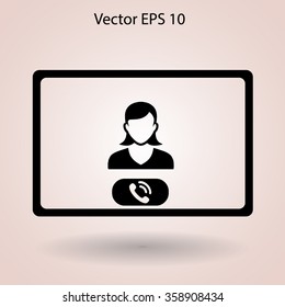 take a video call vector illustration