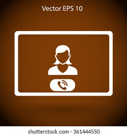 take a video call vector illustration