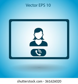 take a video call vector illustration