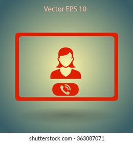 take a video call vector illustration
