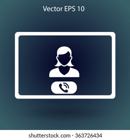 take a video call vector illustration