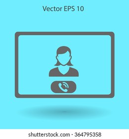 take a video call vector illustration