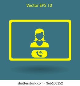 take a video call vector illustration