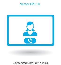 take a video call vector illustration