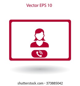 take a video call vector illustration