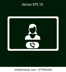 take a video call vector illustration