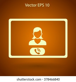 take a video call vector illustration