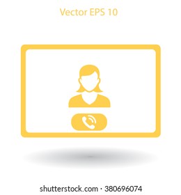 take a video call vector illustration