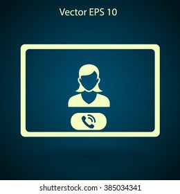 take a video call vector illustration