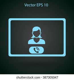 take a video call vector illustration