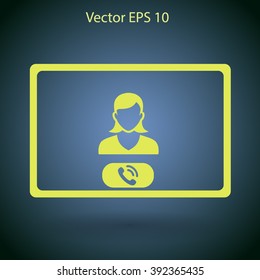 take a video call vector illustration
