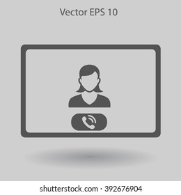 take a video call vector illustration