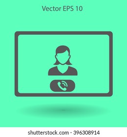 take a video call vector illustration