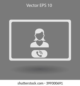 take a video call vector illustration
