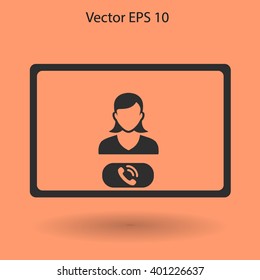take a video call vector illustration