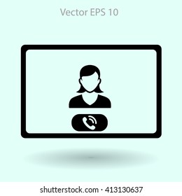 take a video call vector illustration