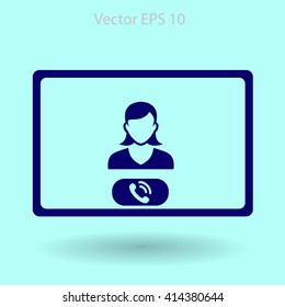 take a video call vector illustration
