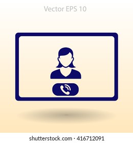 take a video call vector illustration
