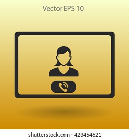 take a video call vector illustration