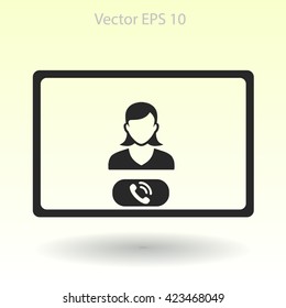 take a video call vector illustration