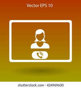 take a video call vector illustration