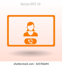 take a video call vector illustration