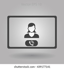 take a video call vector illustration