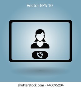 take a video call vector illustration