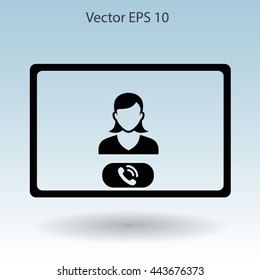 take a video call vector illustration