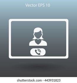 take a video call vector illustration