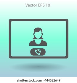 take a video call vector illustration