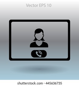 take a video call vector illustration