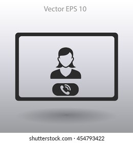take a video call vector illustration