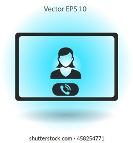 take a video call vector illustration