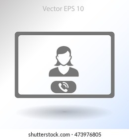 take a video call vector illustration