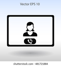 take a video call vector illustration