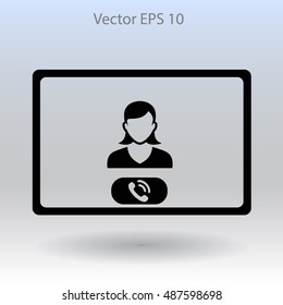 take a video call vector illustration