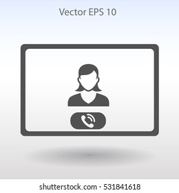 take a video call vector illustration