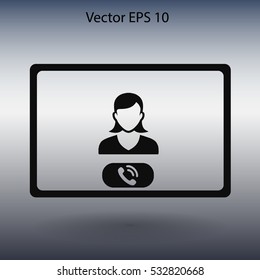 take a video call vector illustration