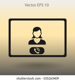 take a video call vector illustration
