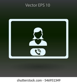 take a video call vector illustration