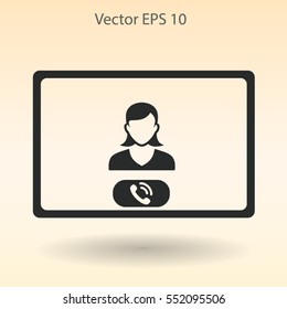 take a video call vector illustration